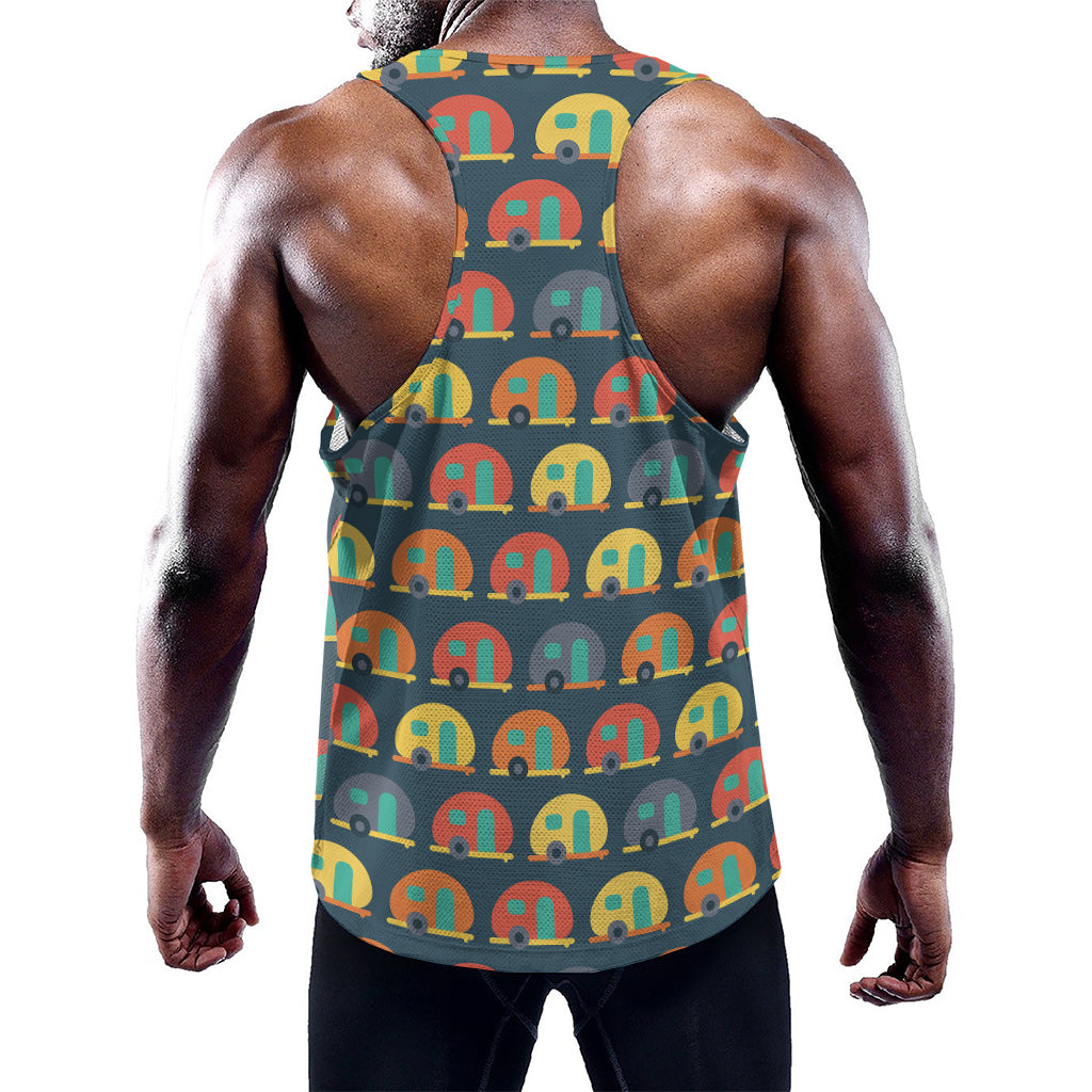 Camping Van Pattern Print Training Tank Top