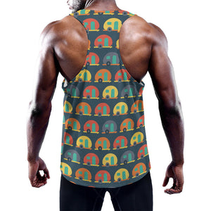 Camping Van Pattern Print Training Tank Top