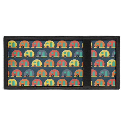 Camping Van Pattern Print Trifold Wallet