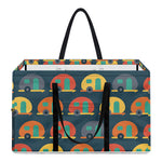 Camping Van Pattern Print Utility Tote Bag