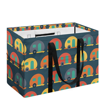 Camping Van Pattern Print Utility Tote Bag