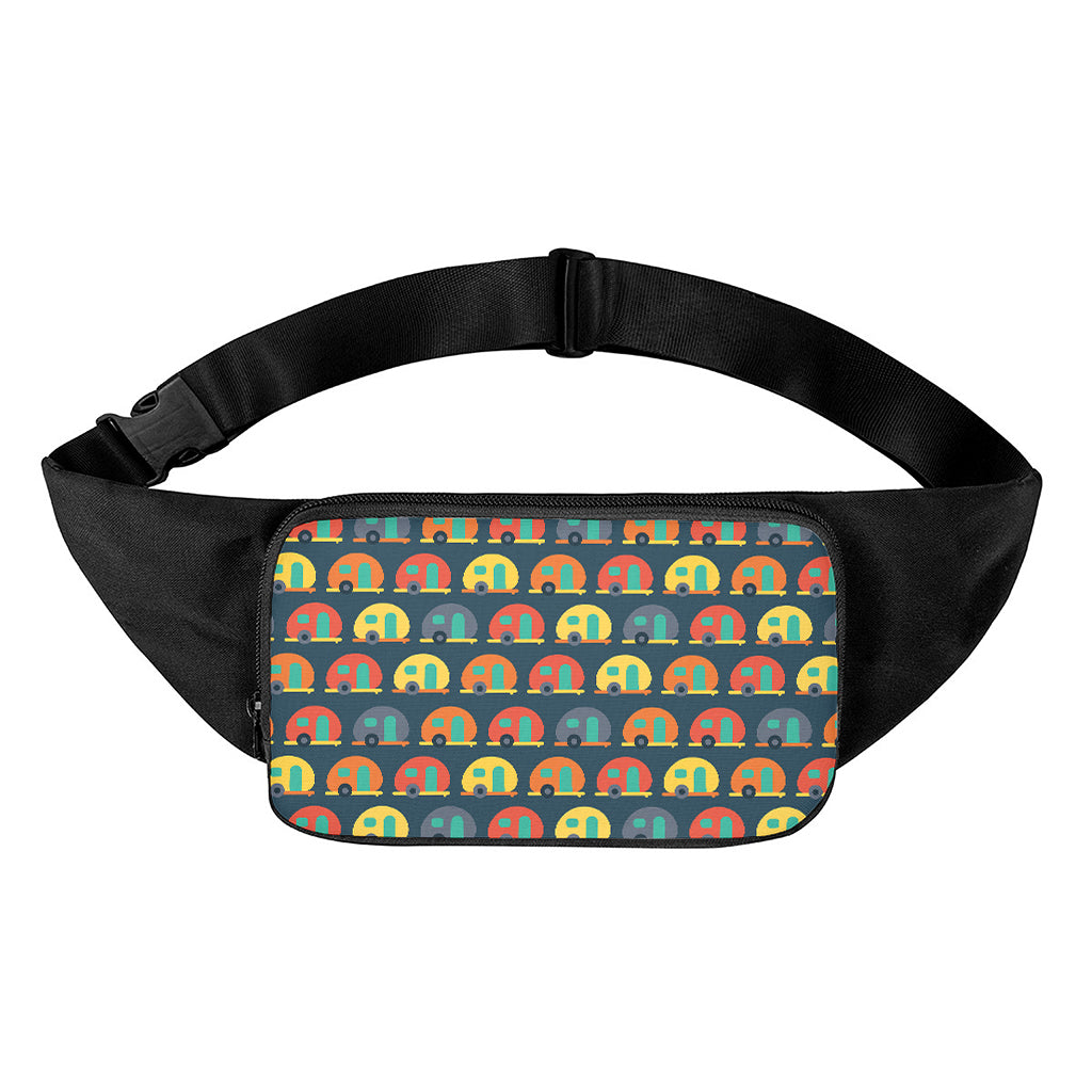 Camping Van Pattern Print Waist Bag