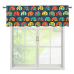 Camping Van Pattern Print Window Valance