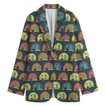 Camping Van Pattern Print Women's Blazer