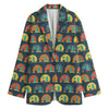 Camping Van Pattern Print Women's Blazer