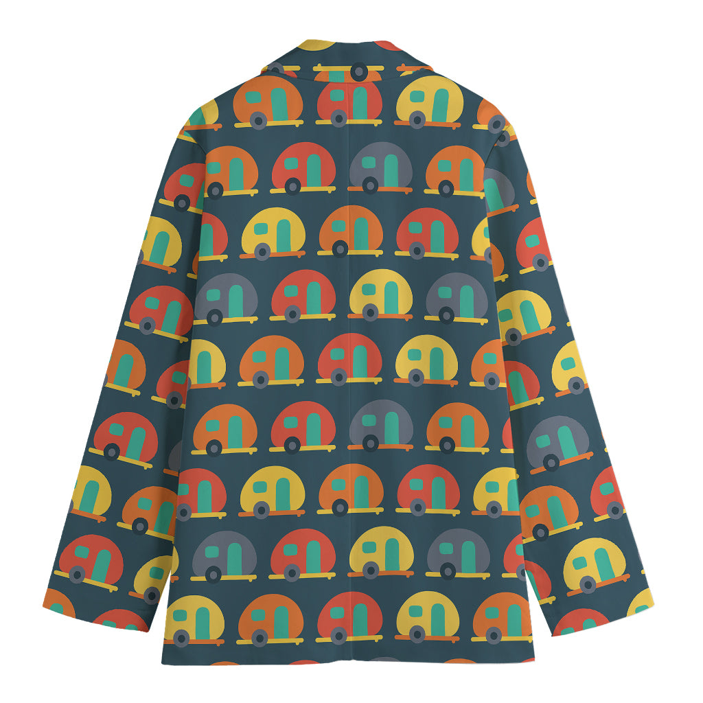 Camping Van Pattern Print Women's Blazer