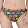 Camping Van Pattern Print Women's Thong