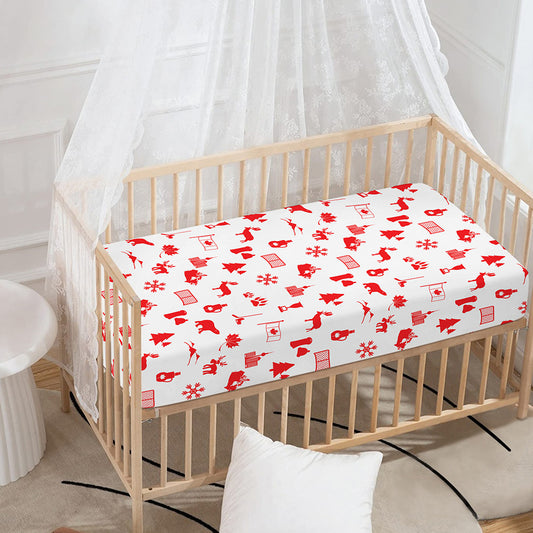 Canada Country Pattern Print Baby Crib Sheet