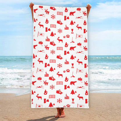 Canada Country Pattern Print Beach Towel