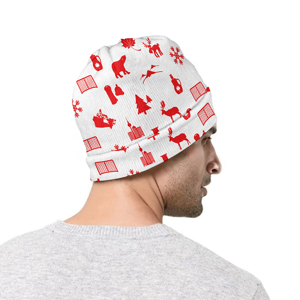 Canada Country Pattern Print Beanie