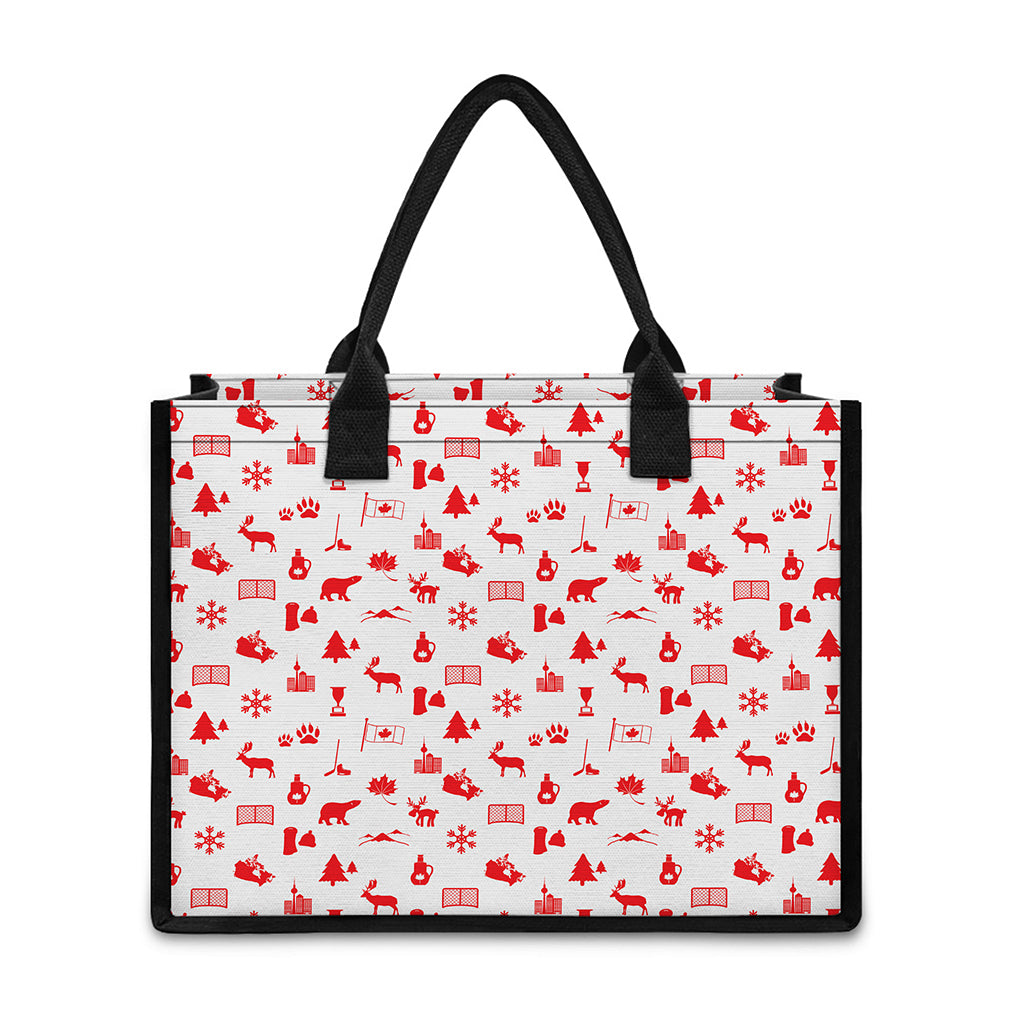 Canada Country Pattern Print Canvas Tote Bag