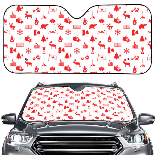 Canada Country Pattern Print Car Windshield Sun Shade
