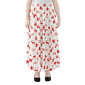 Canada Country Pattern Print Chiffon Maxi Skirt