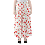 Canada Country Pattern Print Chiffon Maxi Skirt