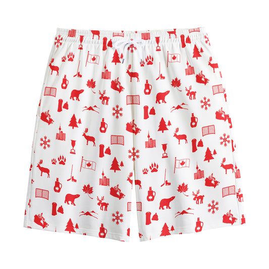 Canada Country Pattern Print Cotton Shorts
