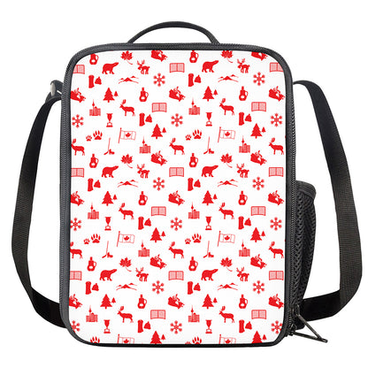 Canada Country Pattern Print Crossbody Lunch Bag