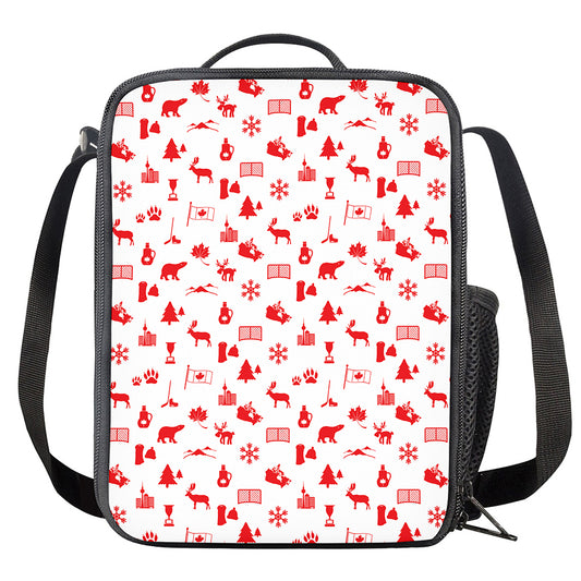 Canada Country Pattern Print Crossbody Lunch Bag