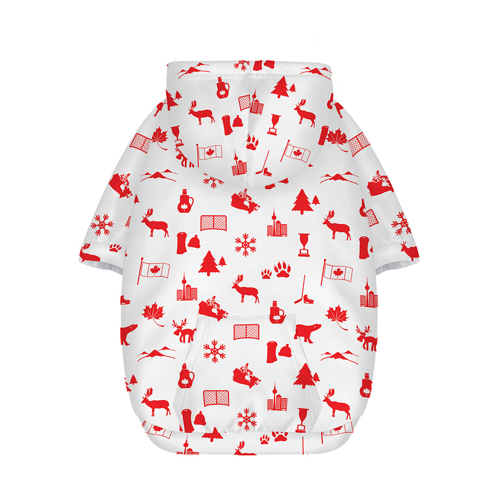 Canada Country Pattern Print Dog Zip Up Hoodie