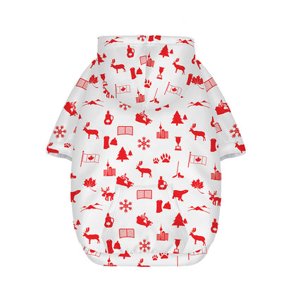 Canada Country Pattern Print Dog Zip Up Hoodie