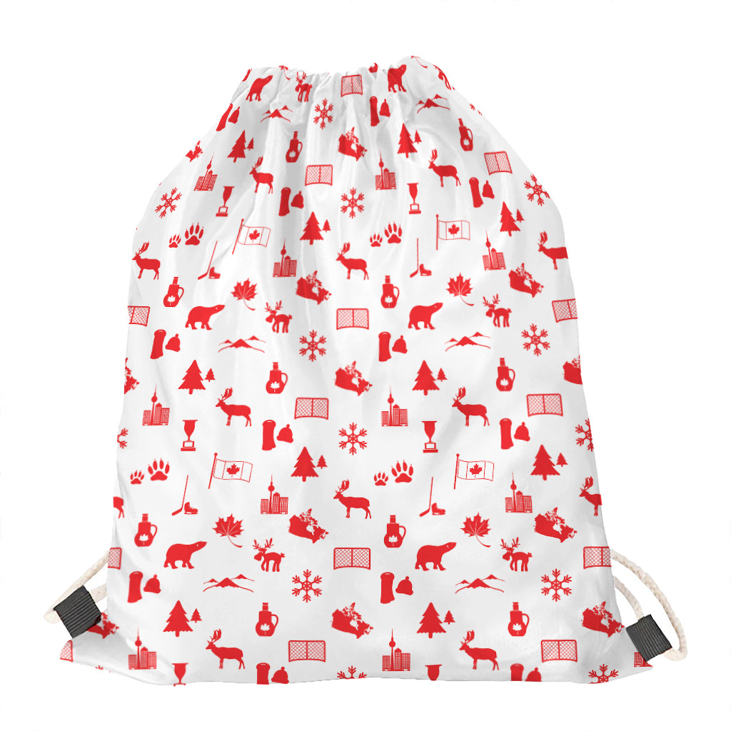 Canada Country Pattern Print Drawstring Bag