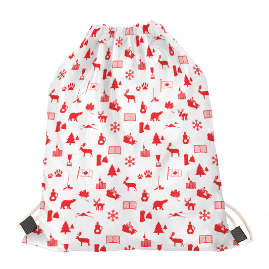 Canada Country Pattern Print Drawstring Bag
