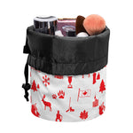 Canada Country Pattern Print Drawstring Makeup Bag