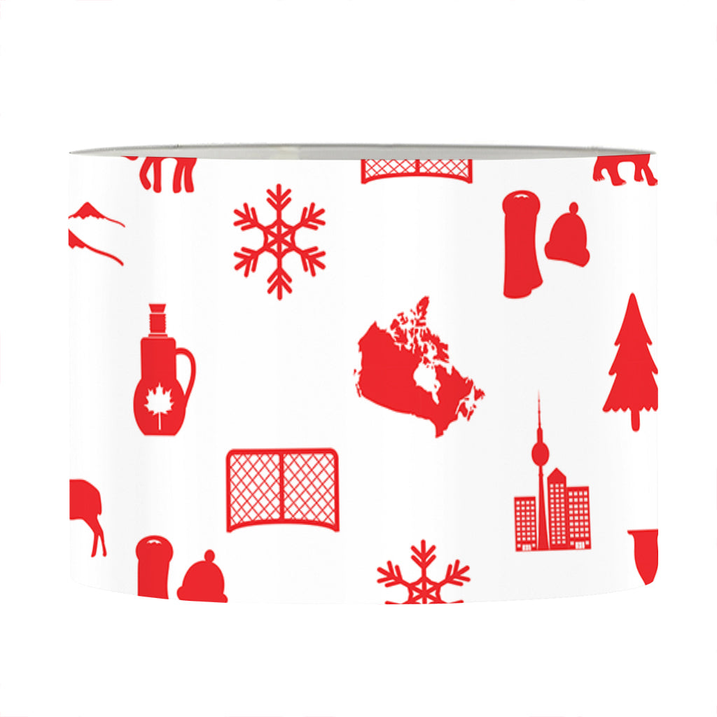 Canada Country Pattern Print Drum Lamp Shade