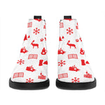 Canada Country Pattern Print Flat Ankle Boots