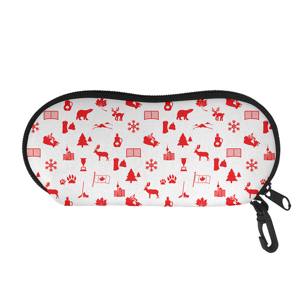 Canada Country Pattern Print Glasses Case