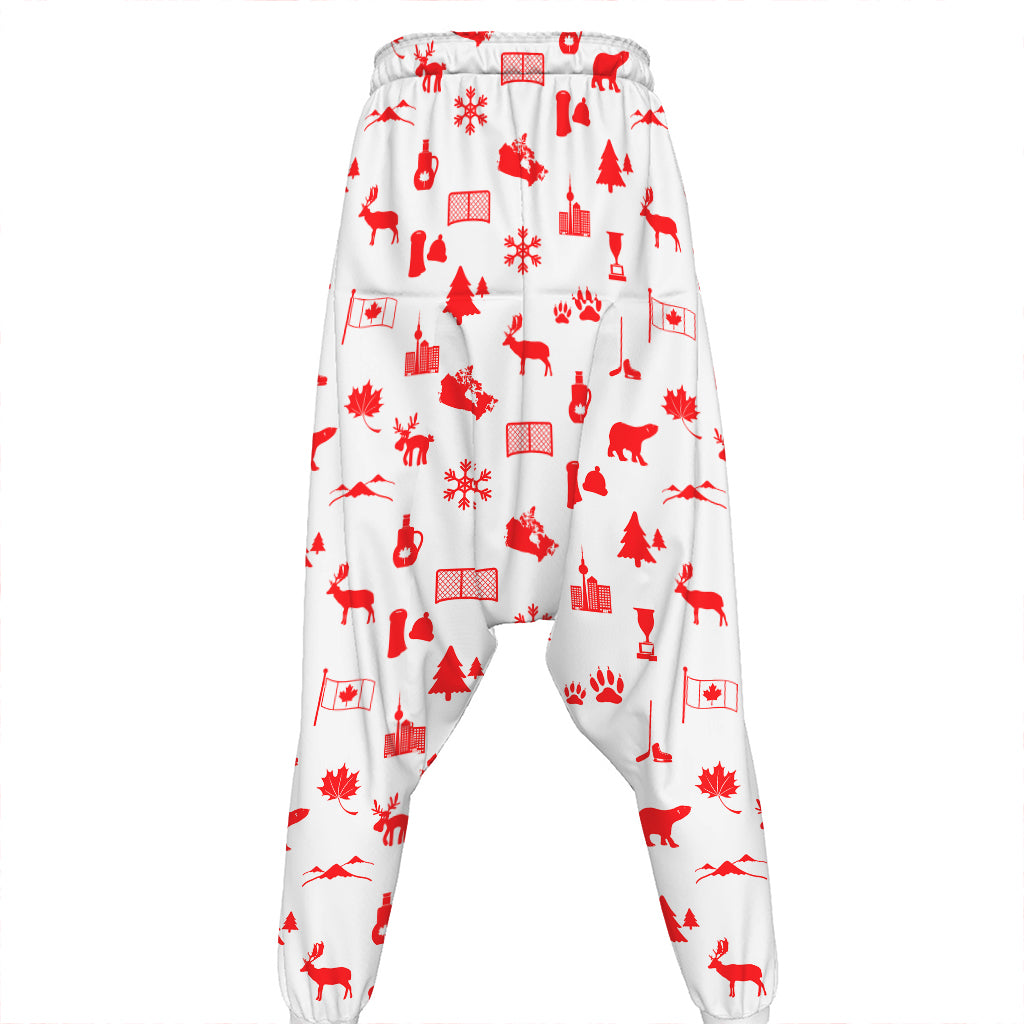 Canada Country Pattern Print Hammer Pants