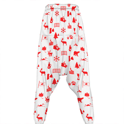 Canada Country Pattern Print Hammer Pants