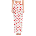 Canada Country Pattern Print High Slit Maxi Skirt