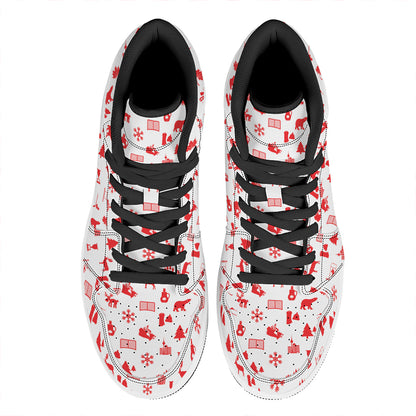 Canada Country Pattern Print High Top Leather Sneakers
