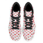 Canada Country Pattern Print High Top Leather Sneakers