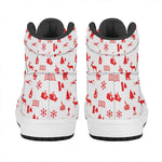 Canada Country Pattern Print High Top Leather Sneakers
