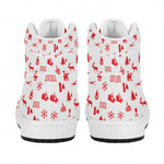 Canada Country Pattern Print High Top Leather Sneakers