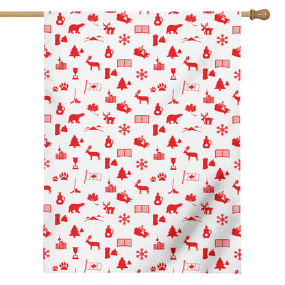 Canada Country Pattern Print House Flag