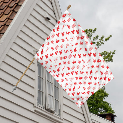 Canada Country Pattern Print House Flag