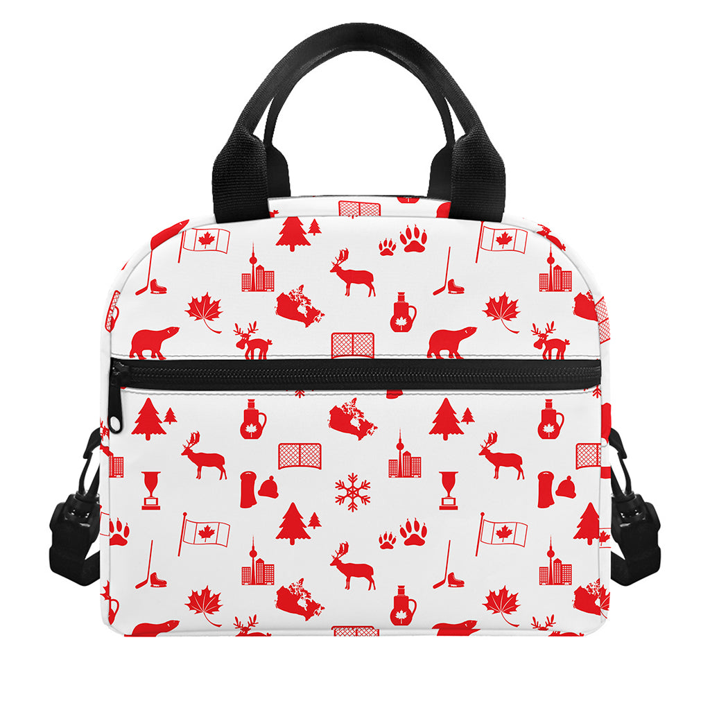 Canada Country Pattern Print Insulated Lunch Bag