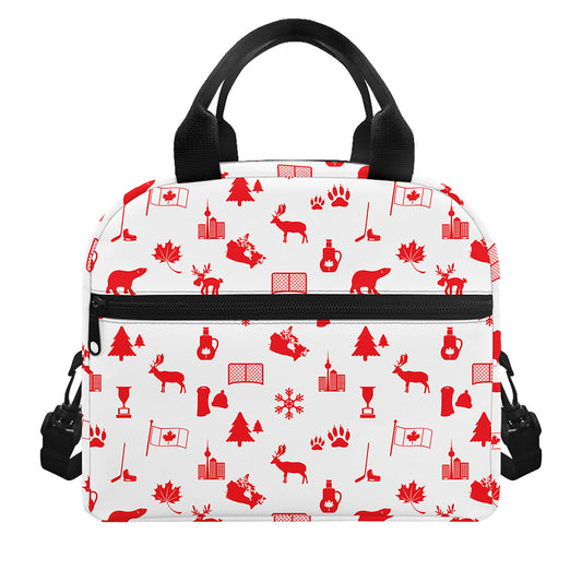 Canada Country Pattern Print Insulated Lunch Bag