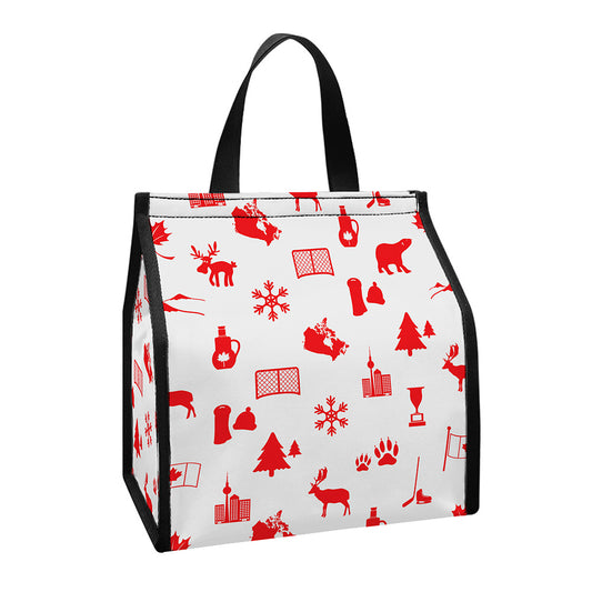 Canada Country Pattern Print Insulated Lunch Tote