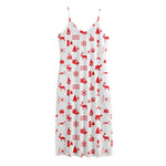 Canada Country Pattern Print Jersey Midi Cami Dress
