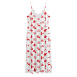 Canada Country Pattern Print Jersey Midi Cami Dress