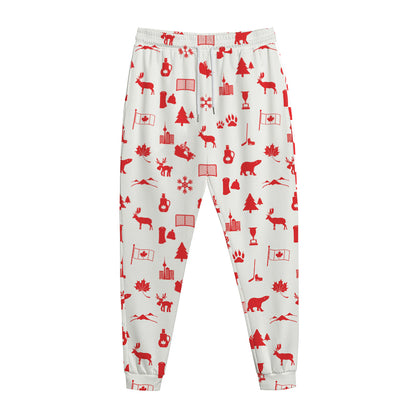 Canada Country Pattern Print Jogger Pants