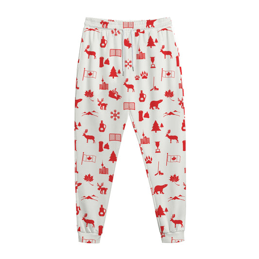 Canada Country Pattern Print Jogger Pants