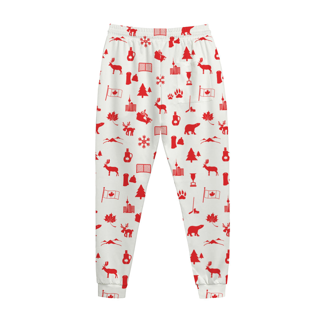 Canada Country Pattern Print Jogger Pants
