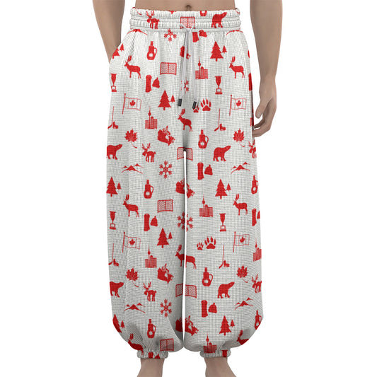 Canada Country Pattern Print Lantern Pants