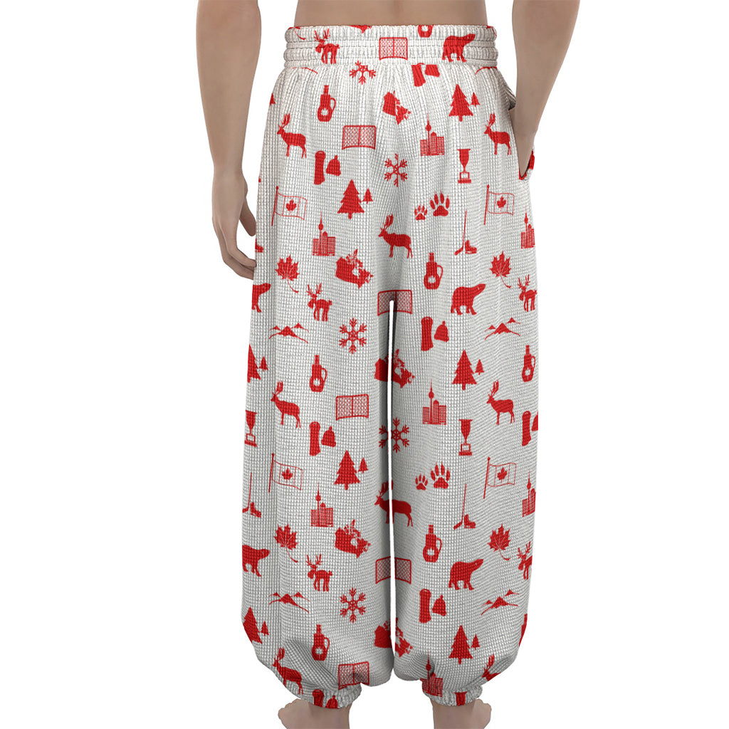 Canada Country Pattern Print Lantern Pants