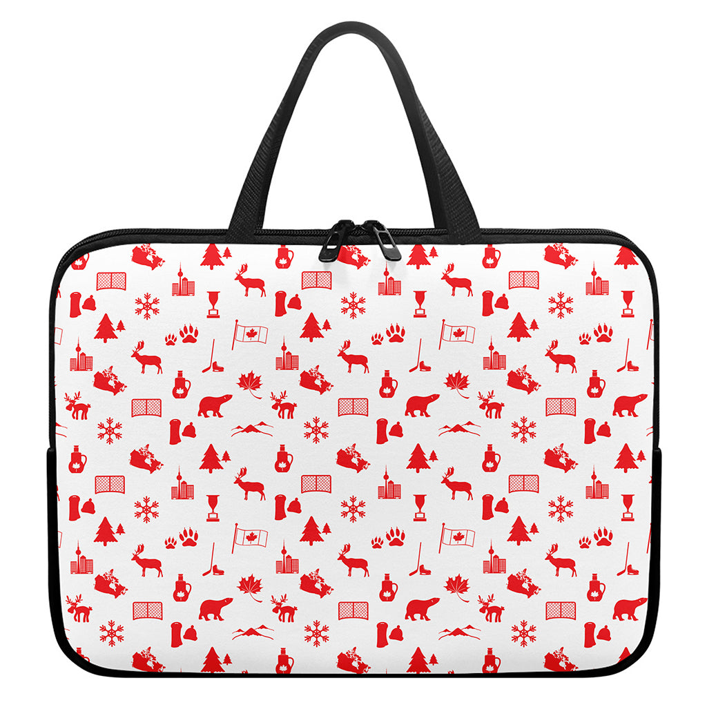 Canada Country Pattern Print Laptop Sleeve With Handle