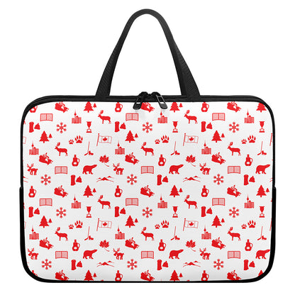 Canada Country Pattern Print Laptop Sleeve With Handle